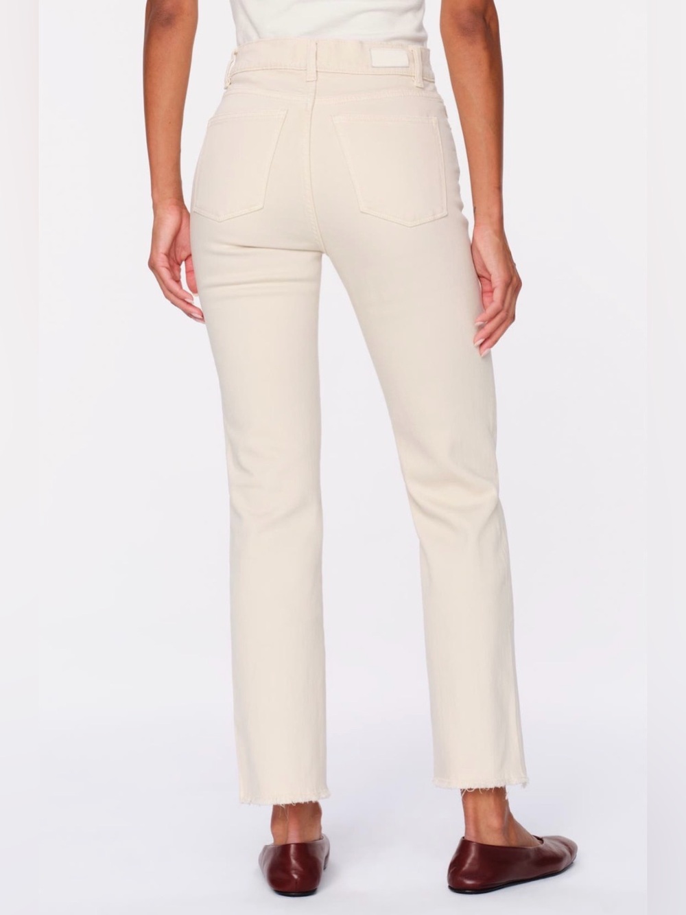 DL1961 Straight-Leg Pants in Light Beige